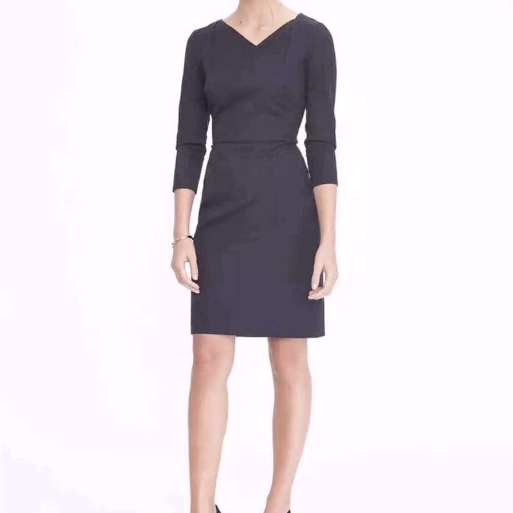 2/$30 Banana Republic Asymmetrical Neckline Elegant Navy Blue Women's Dress